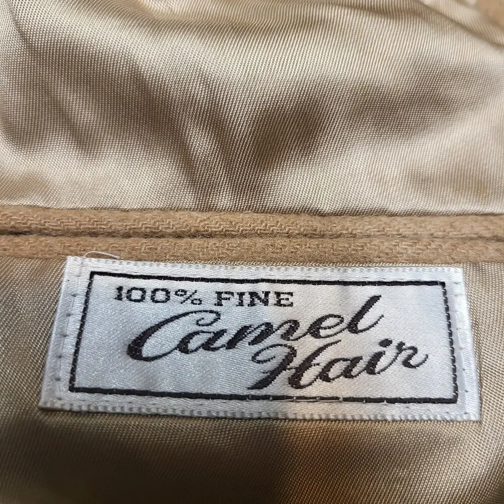 Camel Hair Blazer American Trend Estate Mens 40? Brown 2 Button Coat Made In USA